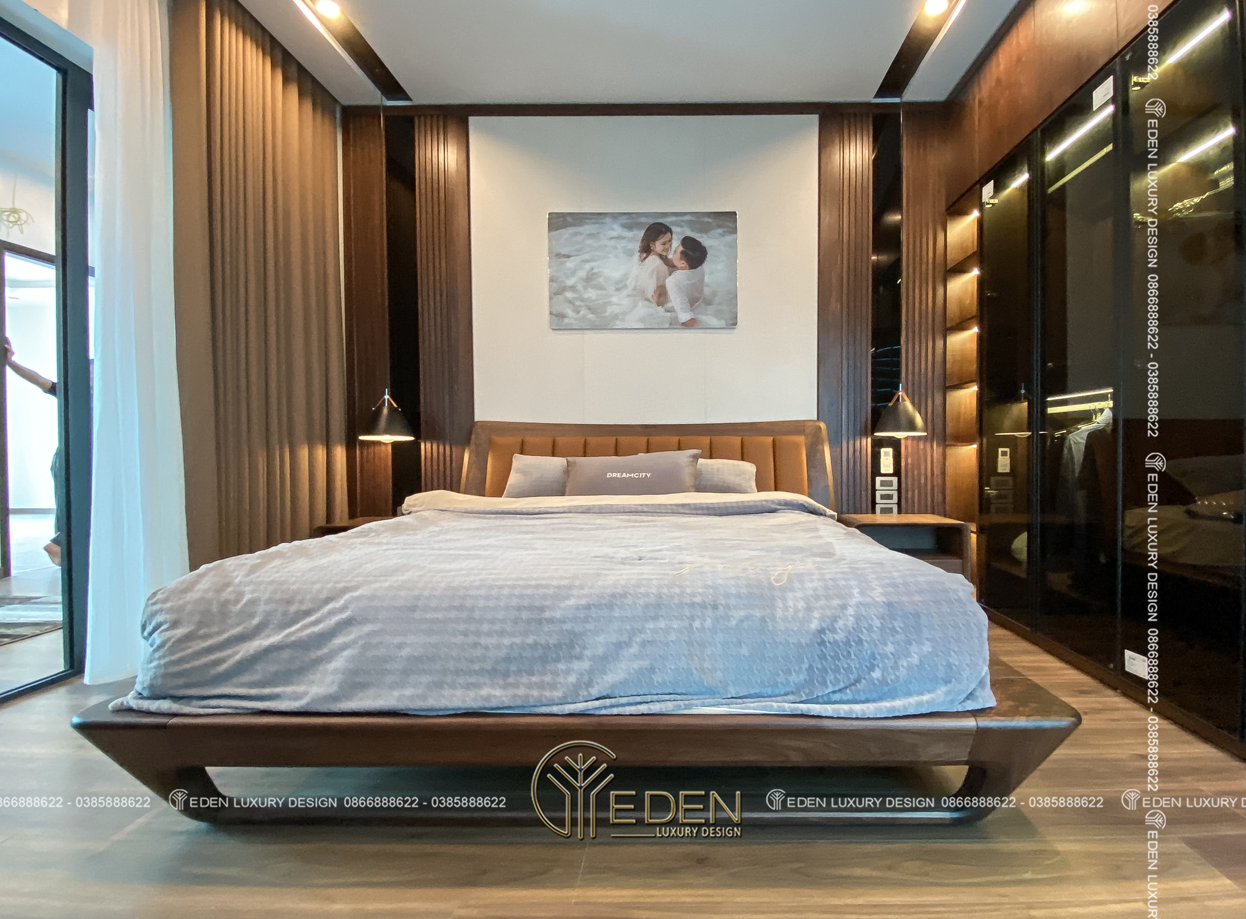 Thiết kế độc đáo giường ngủ phòng master
