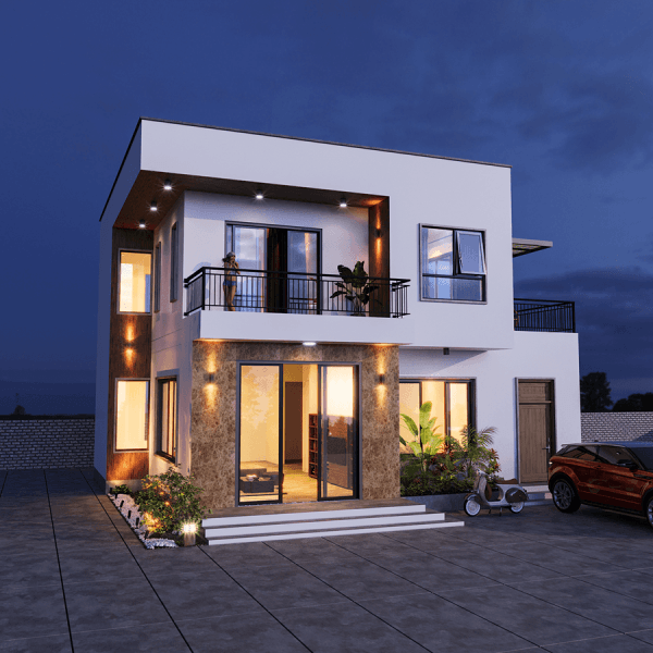biệt thự mini 2 tầng phù hợp với gia chủ có quỹ đất nhỏ