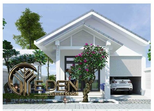 Thiết kế nhà 1 tầng 4x15 mái thái hiện đại