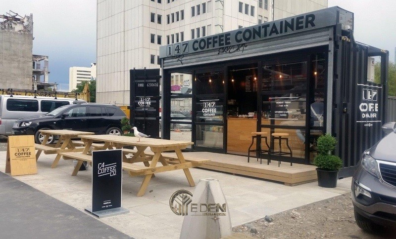 Mẫu 2: Thiết kế quán cafe Container theo mô hình cafe Take Away