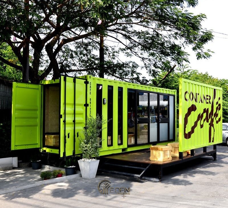 Mẫu 3: Thiết kế quán cafe Container theo mô hình cafe Take Away