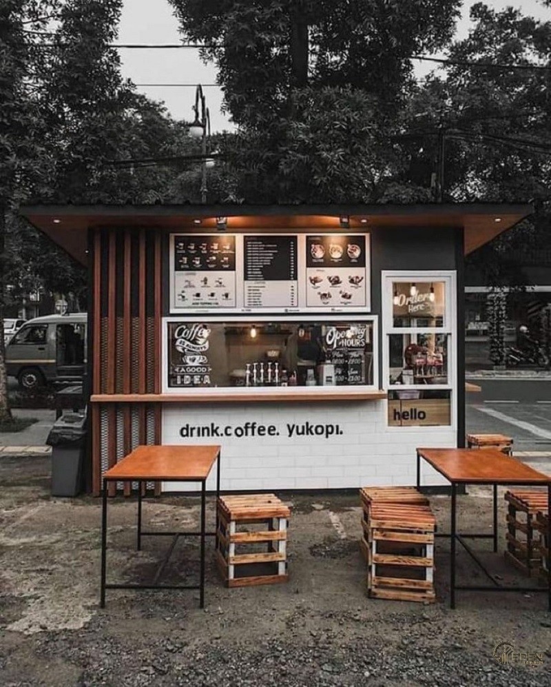 Thiết kế quán cà phê bình dân - Mẫu 2