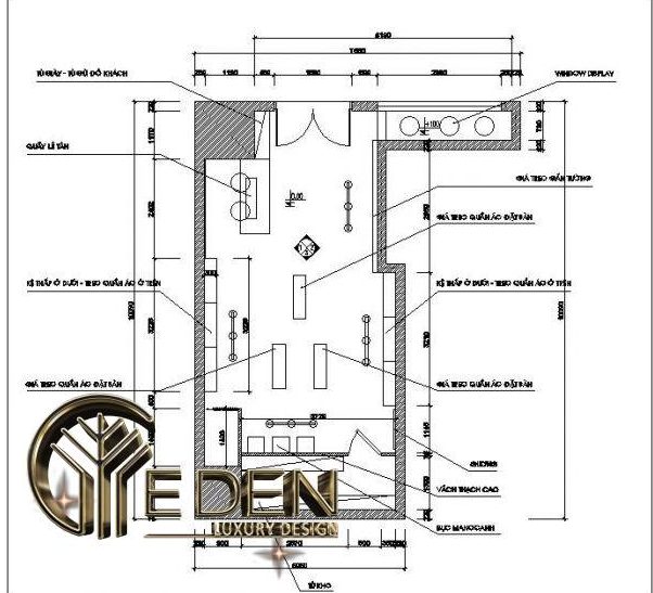 Bản thiết kế shop quần áo nữ