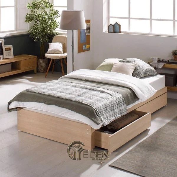 Mẫu giường ngủ kết hợp với tủ để đồ tiết kiệm không gian - Mẫu 2
