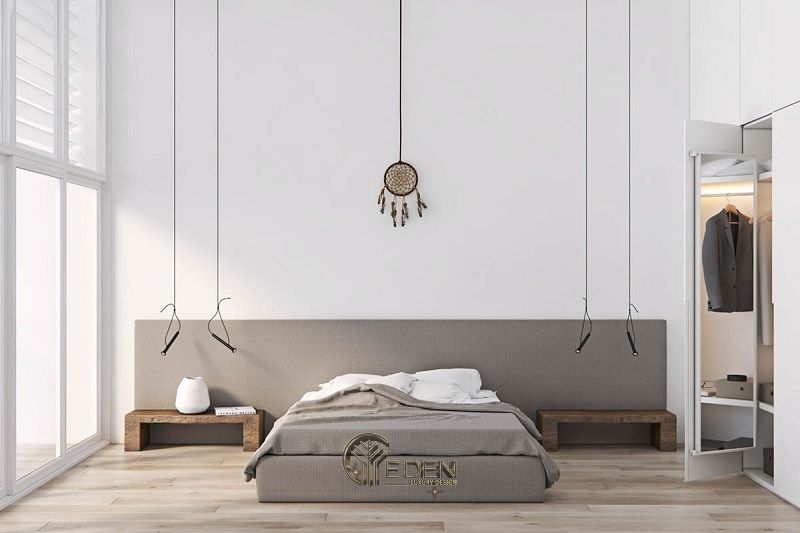 Thiết kế không gian phòng ngủ nhỏ đơn giản, phong cách Tối giản  - Mẫu 2