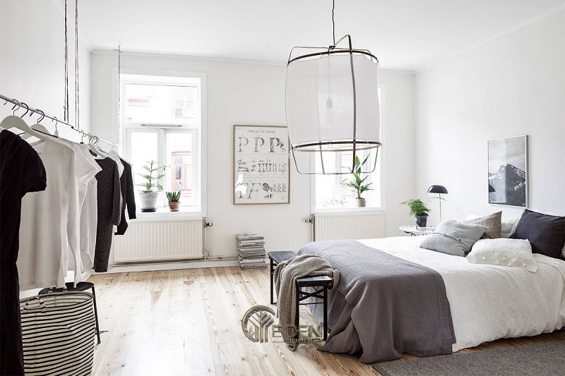 Thiết kế không gian phòng ngủ nhỏ đơn giản, phong cách Tối giản  - Mẫu 4