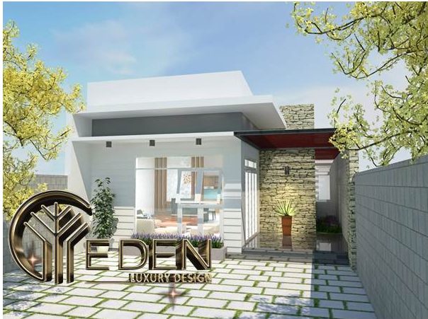 Mẫu thiết kế nhà ống 1 tầng 5x25m