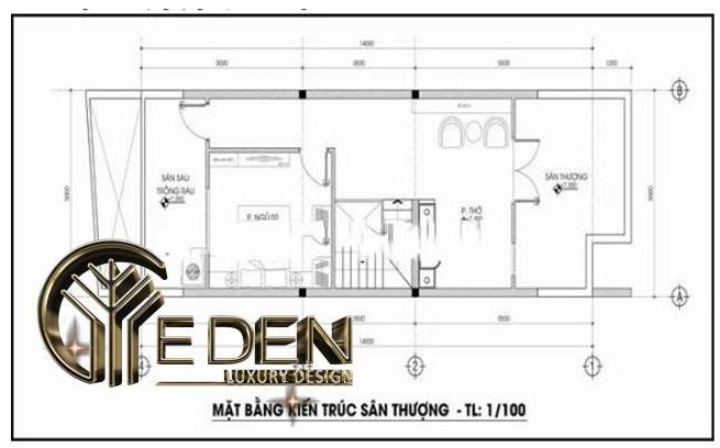 Mặt bằng công năng tầng 3 trong nhà ống 3 tầng đẹp