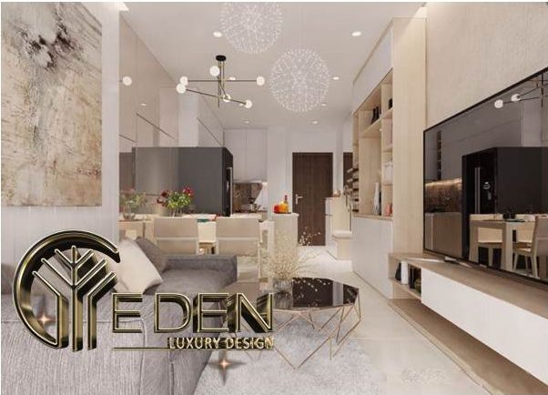 Phòng khách đẹp, dịu nhẹ với các tông màu hài hòa