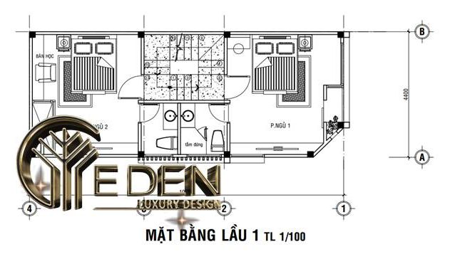 Mặt bằng công năng tầng 2