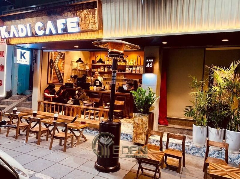 Thiết kế quán cafe vỉa hè nhỏ gọn , xinh xắn