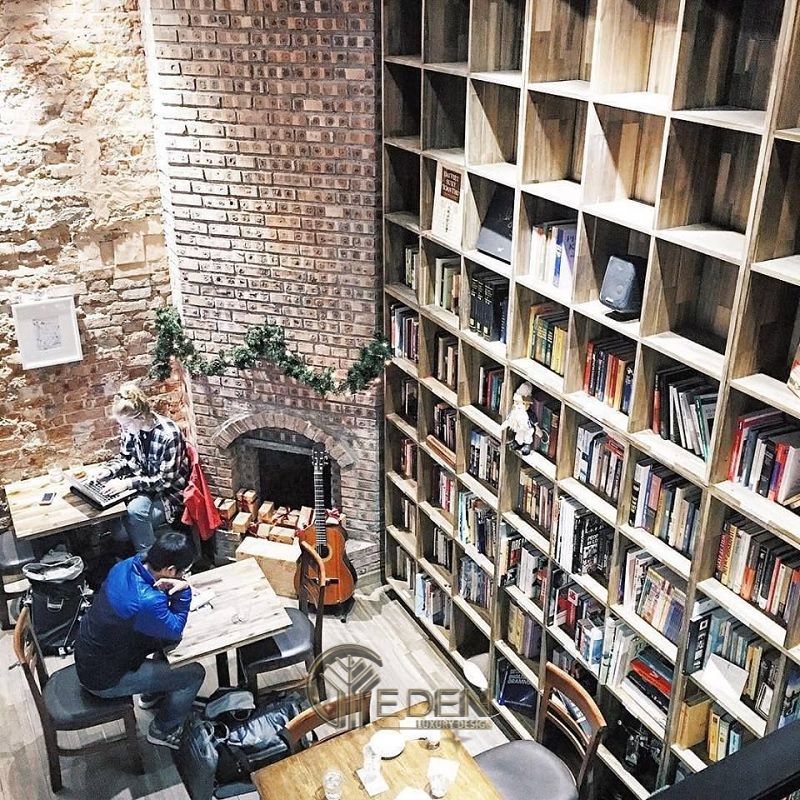 Thiết kế quán cafe sách mang phong cách cổ điển