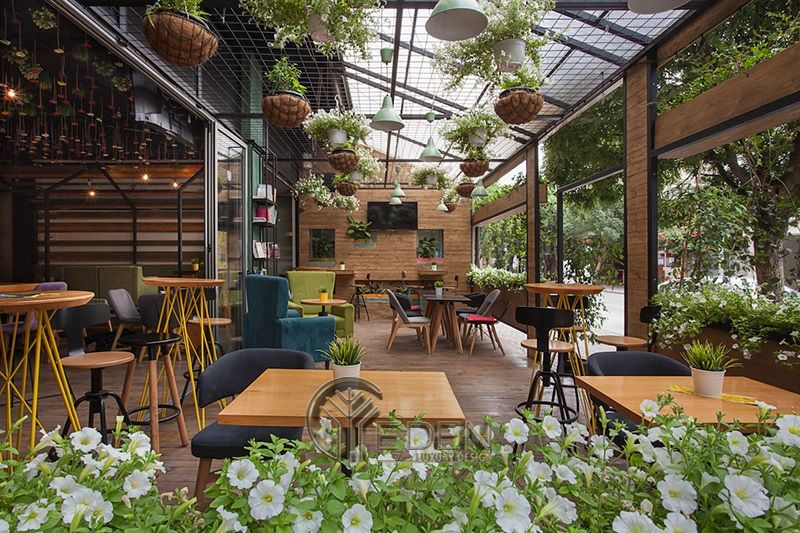Thiết kế quán cafe cây xanh - Yên tĩnh và thời thượng