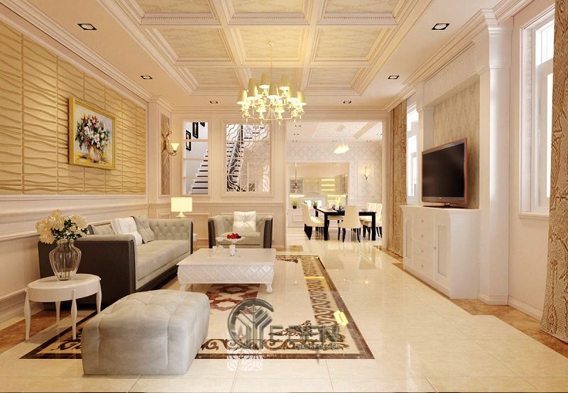 Trang trí nội thất phòng khách với phong cách cổ điển (3)