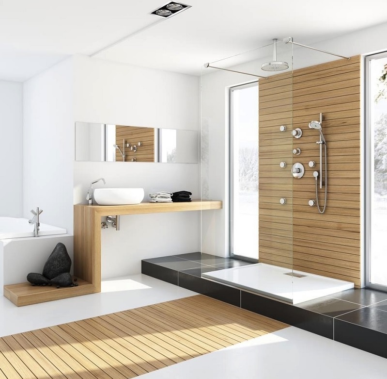 Mẫu nhà vệ sinh phong cách tối giản cho không gian rộng