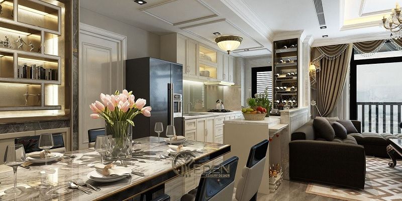 Mẫu thiết kế, thi công nội thất chung cư cao cấp – Mẫu 9