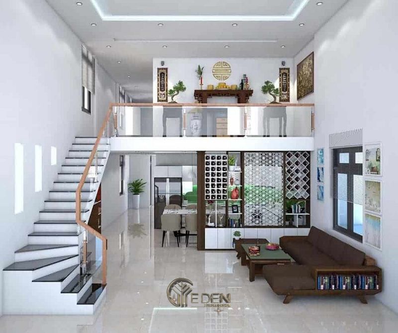 Thiết kế nội thất nhà cấp 4 hiện đại có gác lửng