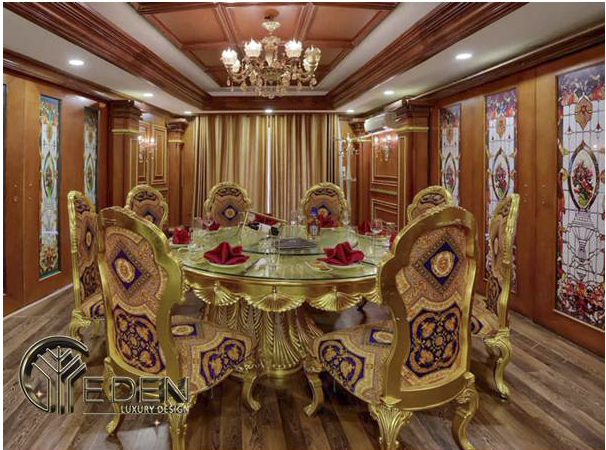 Thiết kế phòng ăn cho biệt thự trang trọng, ấn tượng