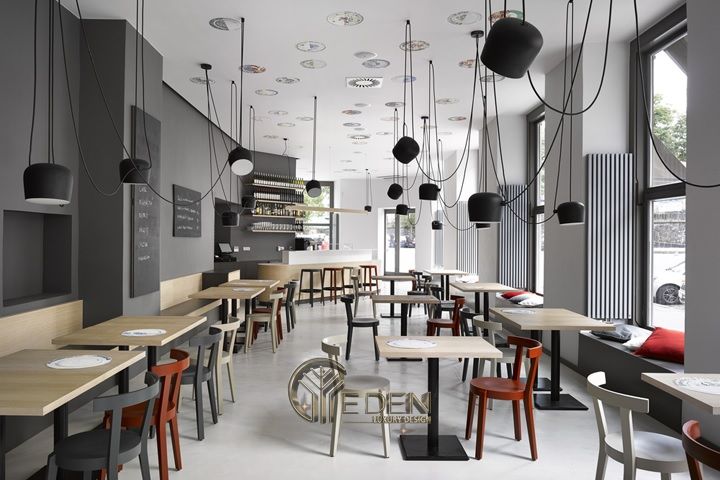 Thiết kế quán cafe 100m2 mang phong cách Tối giản, tinh tế