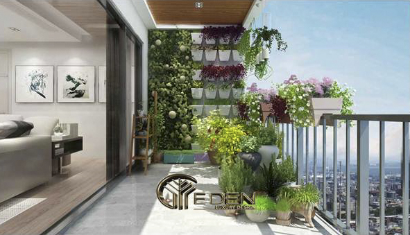 Không gian xanh sạch đẹp hơn với ban công nhiều cây và nắng