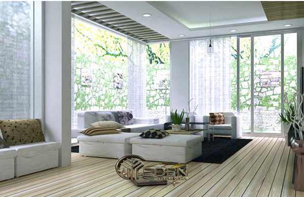 Cửa kính là lựa chọn thông minh cho phòng khách gia đình
