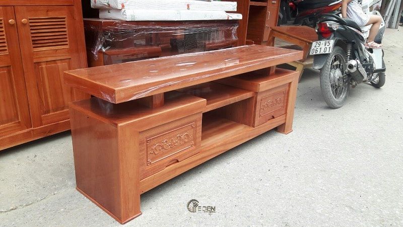 Kệ tivi xoan đào 1m4 kiểu Nhật hiện đại