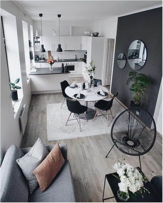 Phòng khách liền kề bếp chung