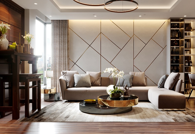Những mẫu trang trí phòng khách chung cư cao cấp 2