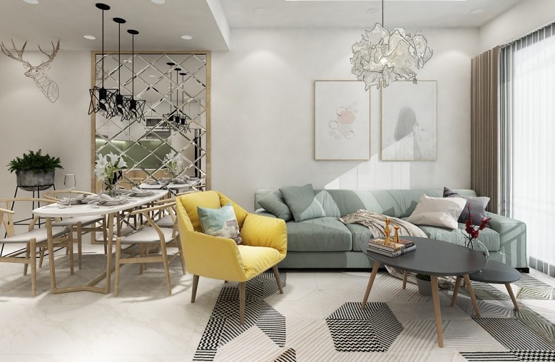 Những mẫu trang trí phòng khách chung cư cao cấp 5