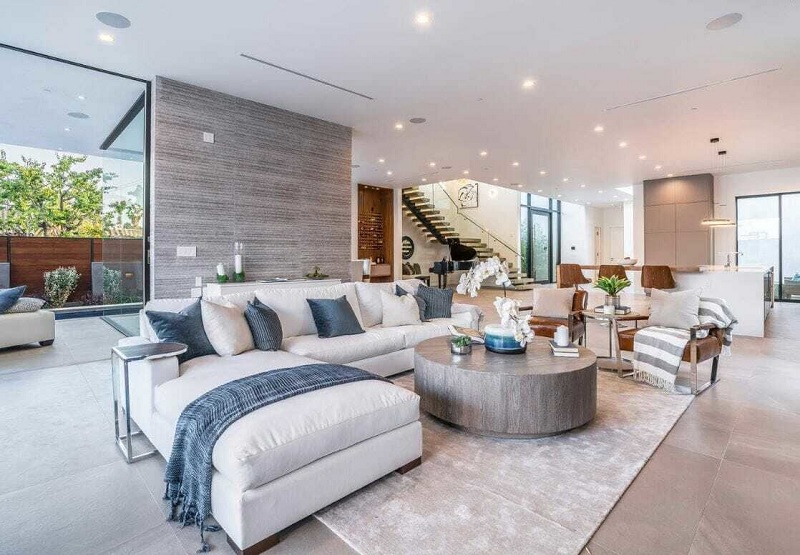 Đối với phong cách đương đại, được coi là làn gió mới, độc đáo khi thiết kế nội thất trong nhà đẹp.