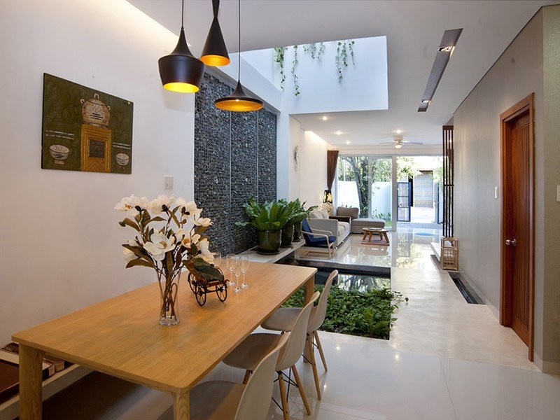 Nội thất nhà ống đẹp với thiết kế “xanh” trong nhà