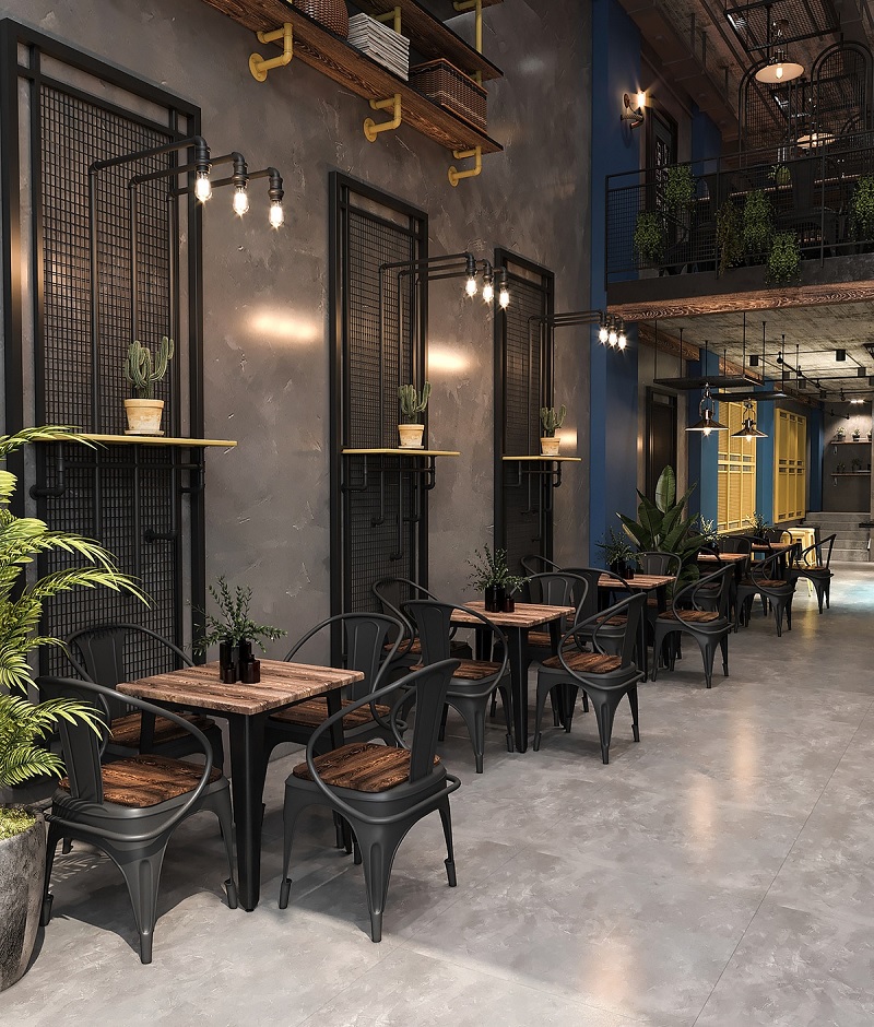 Thiết kế nội thất nhà hàng theo phong cách mộc mạc, giản dị 2