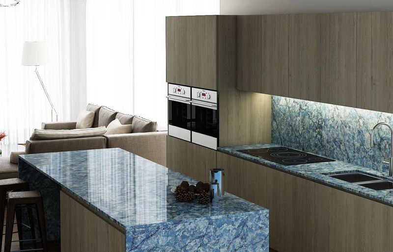 Đá cẩm thạch là chất liệu tuyệt vời khi thiết kế bàn bếp trong bất kỳ nhà bếp nào.