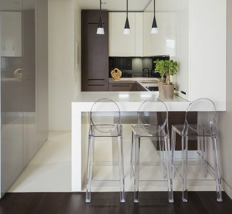 Mẫu trang trí phòng bếp nhỏ đẹp cho căn hộ chung cư