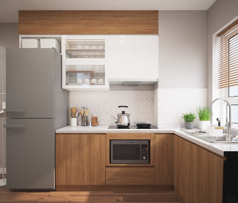 Mẫu nhà bếp đơn giản nhà cấp 4 thông thoáng