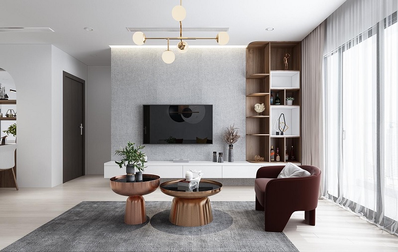 Mẫu phòng khách hiện đại phù hợp với nhiều gia đình Việt