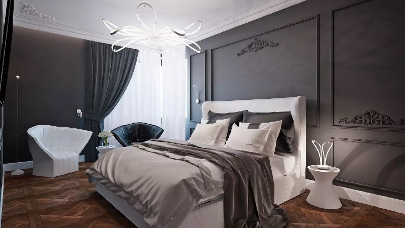 Mẫu phòng ngủ với nội thất tân cổ điển