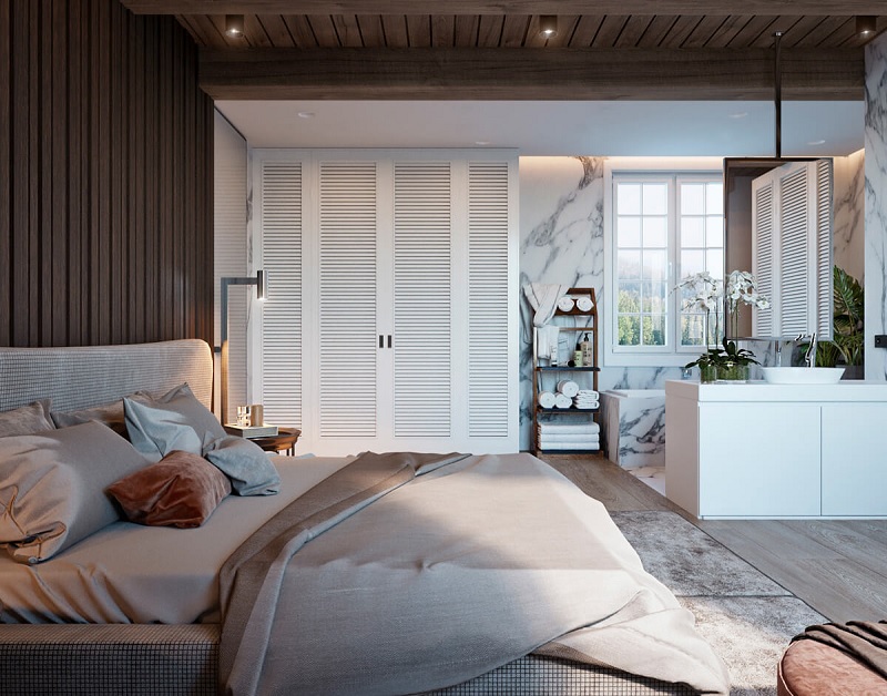 Mẫu thiết kế nội thất phòng ngủ Địa trung hải