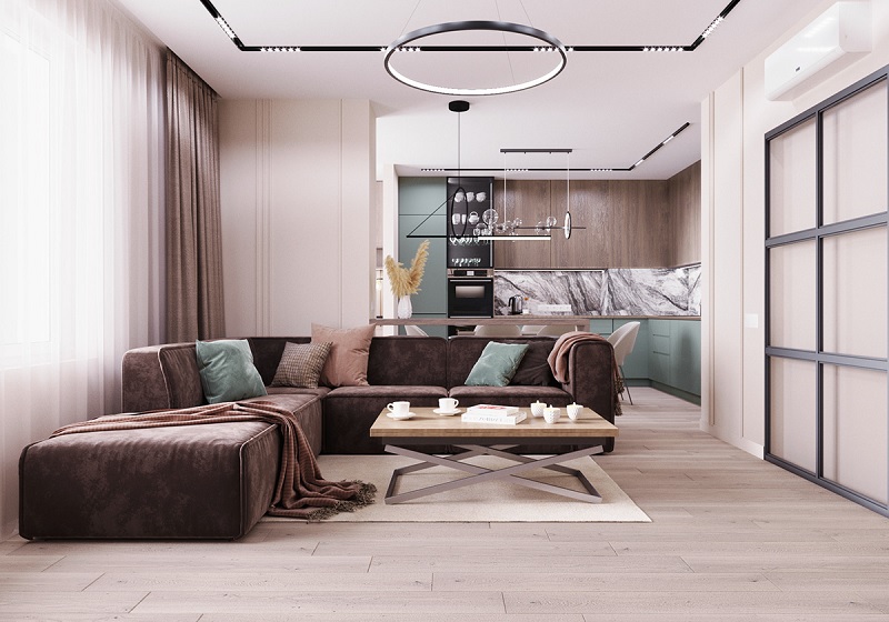 Đồ nội thất theo phong cách thiết kế đương đại tập trung sử dụng thiết kế hình khối.